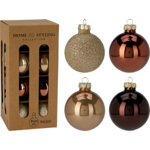 سێتی تۆپی کرێسمەس 16 دانە 60 ملم؛ قاوەیی - ARB200440