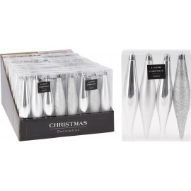 سێتی دیاری دیکۆری کرێسمەس 4 دانە؛ زیوی - AVS101210