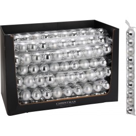 سێتی تۆپی کرێسمەس 10*50 ملم؛ زیوی - CAR100010