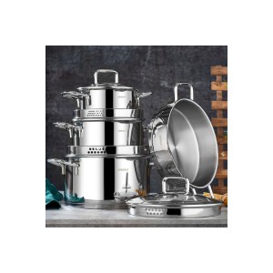 سێتی مه‌نجه‌ڵی ستیل بە قەپاغی شووشە (VDIA-6572)