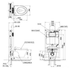 تەوالێتی هەڵواسراوی (زنجیرەی AP) - CW822REA#W