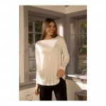 پێنێلۆپ  تیشێرتی بەیلی قۆڵ درێژ رەنگی بێجی کراوە  L