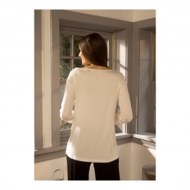 پێنێلۆپ  تیشێرتی بەیلی قۆڵ درێژ رەنگی بێجی کراوە XL