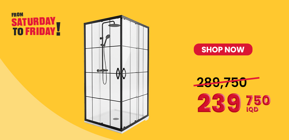 Asucam Zumrut Shower Cabinet Black