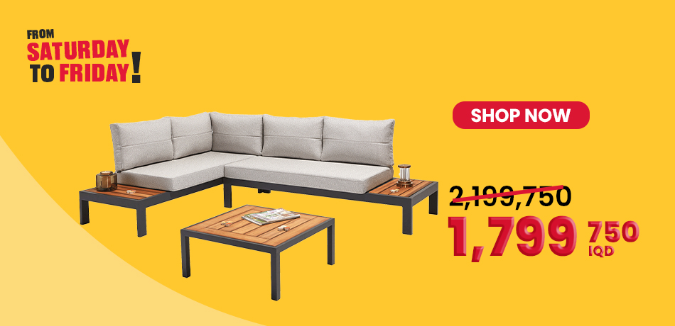 Erinoz Verona Corner Set + Coffee Table