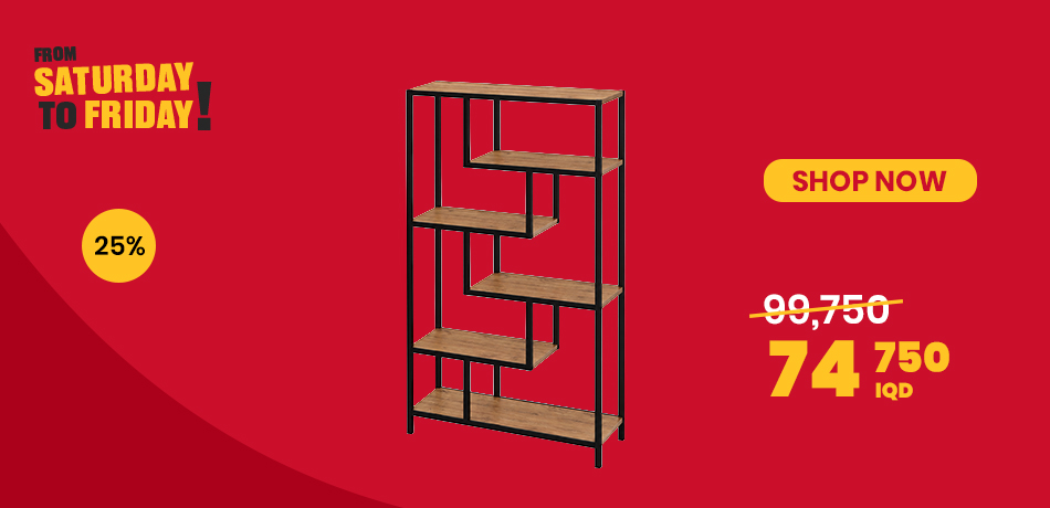 Larissa 6-Tier Decorative Bookshelf ; Pine