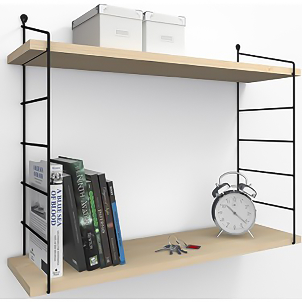 Decormet Armoni Shelf Set With 2 Shelves, 200*720Cm; White