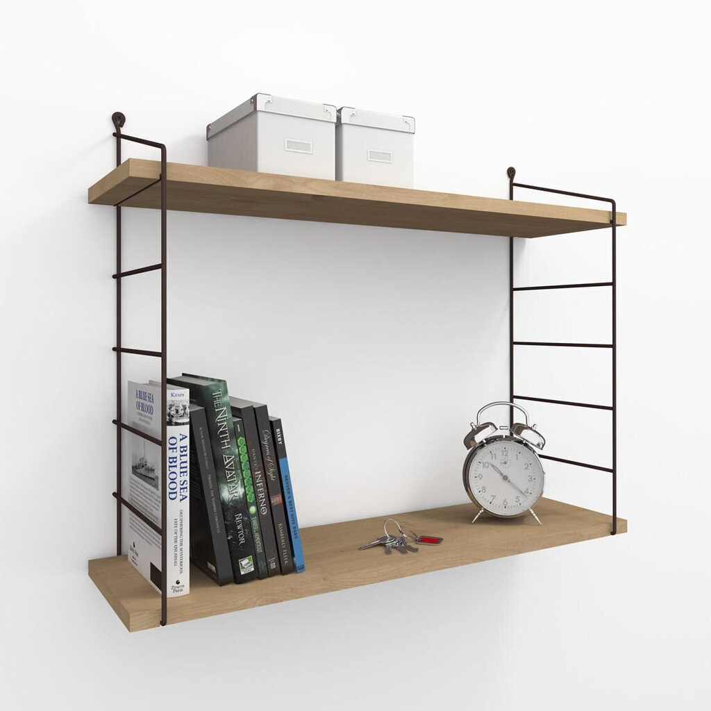 Decormet Armoni Shelf Set With 2 Shelves, 200*720Cm; Walnut