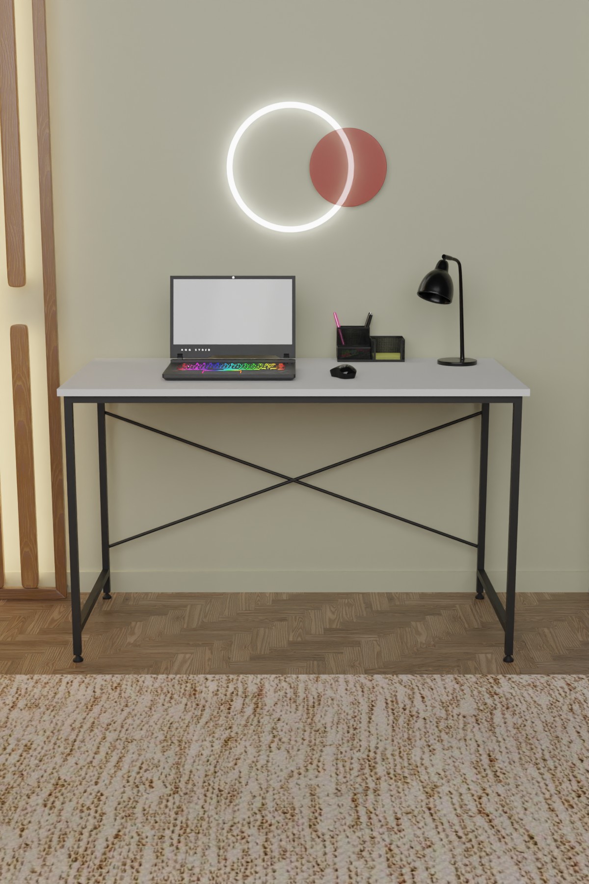 Furnature Design Study Desk 60*120Cm; White