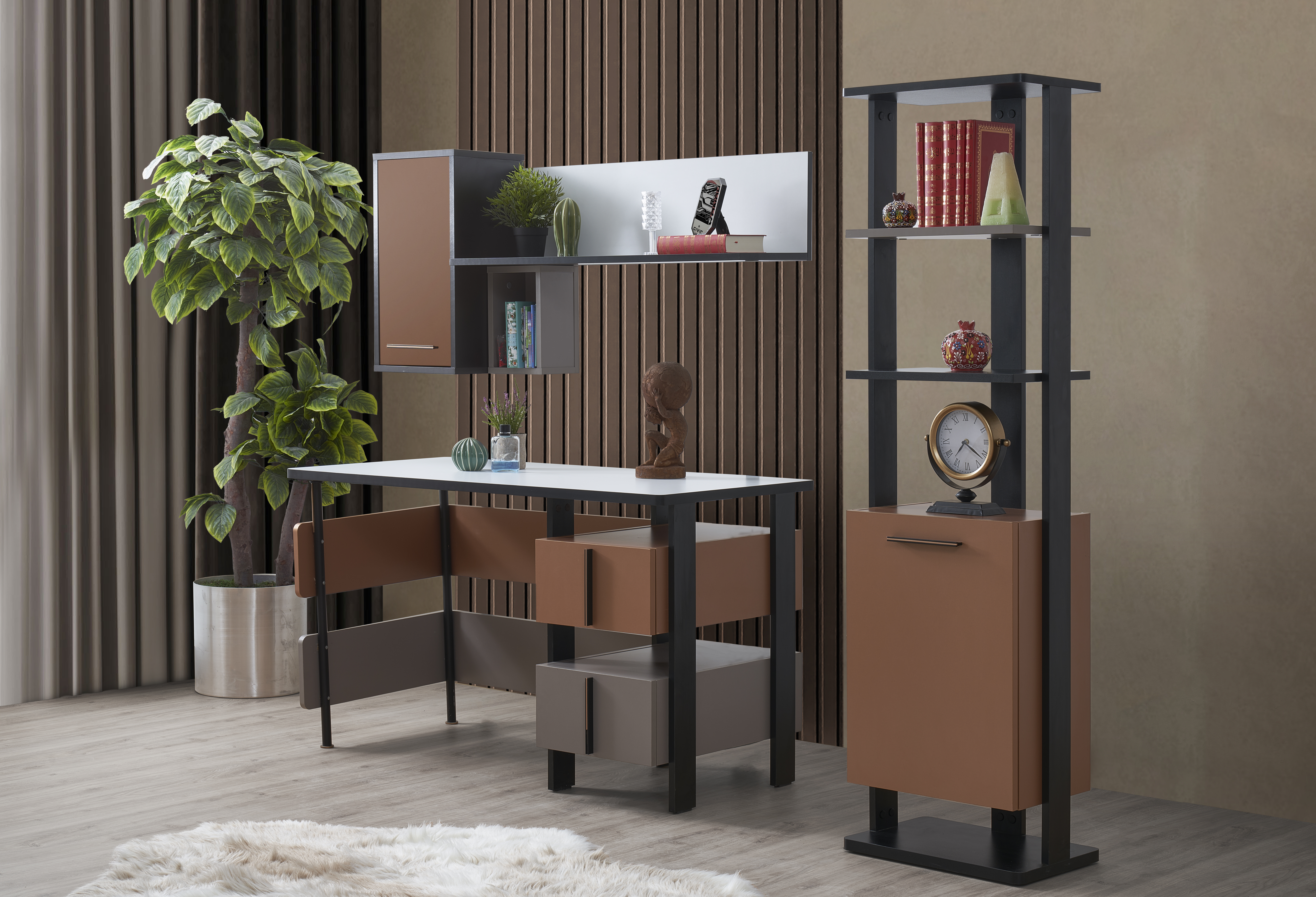 Alpino Hardal Desk Base; Granite