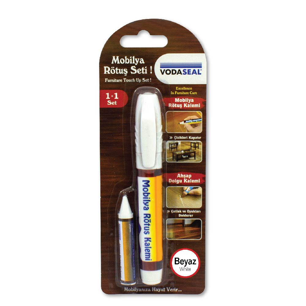 Vodaseal Furniture Repair Pen+Wood Filler Pen White Set