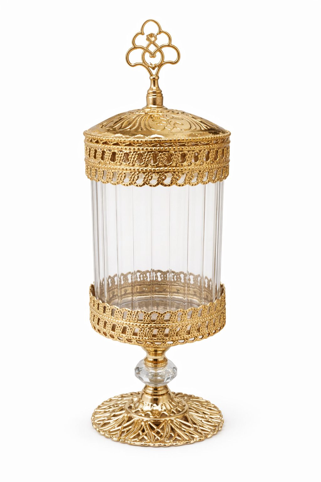 Zarif Gold Candy Dish with Glass - Large