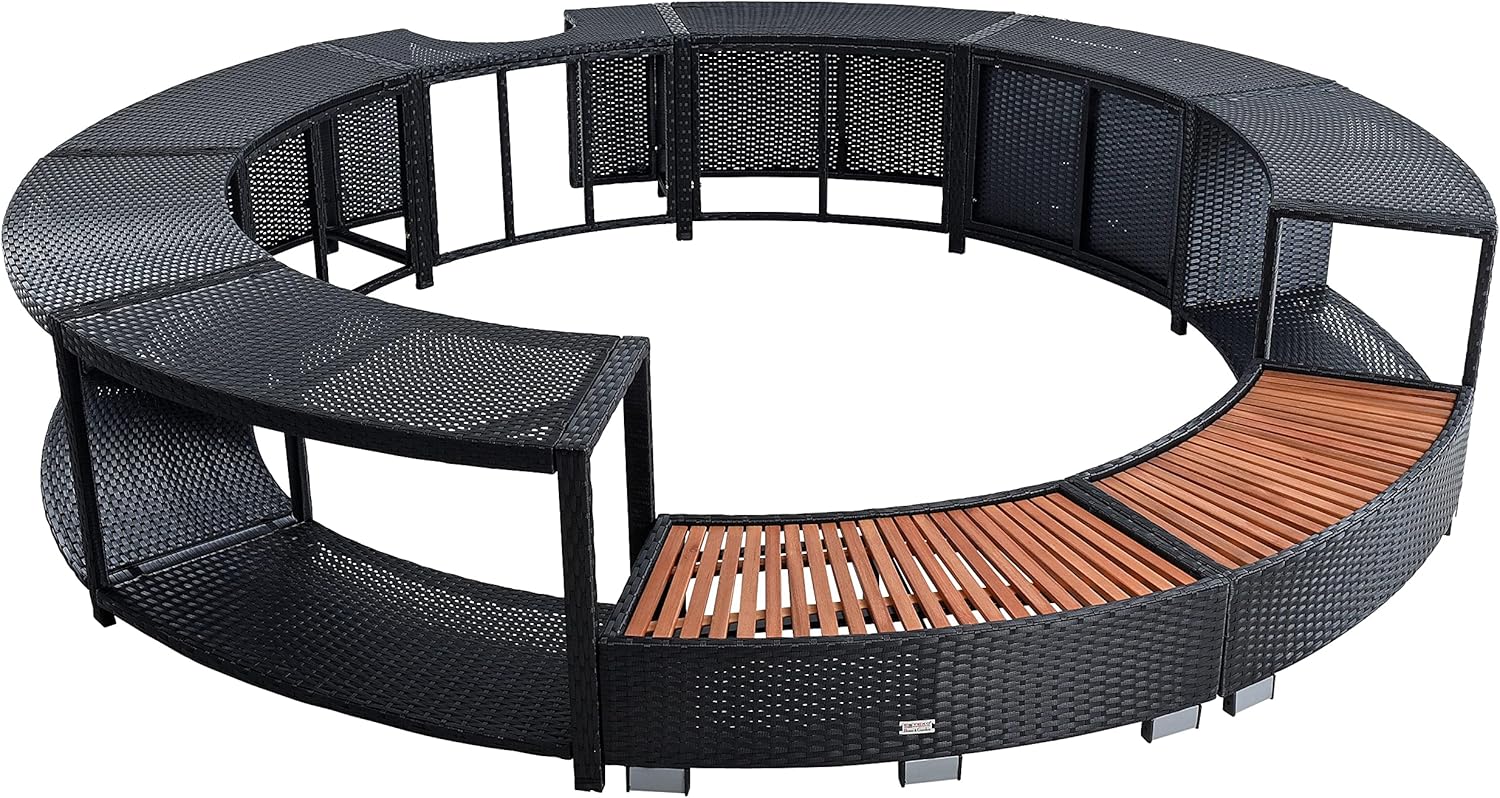 Sofia Bau Round polyrattan pool surround 200 cm