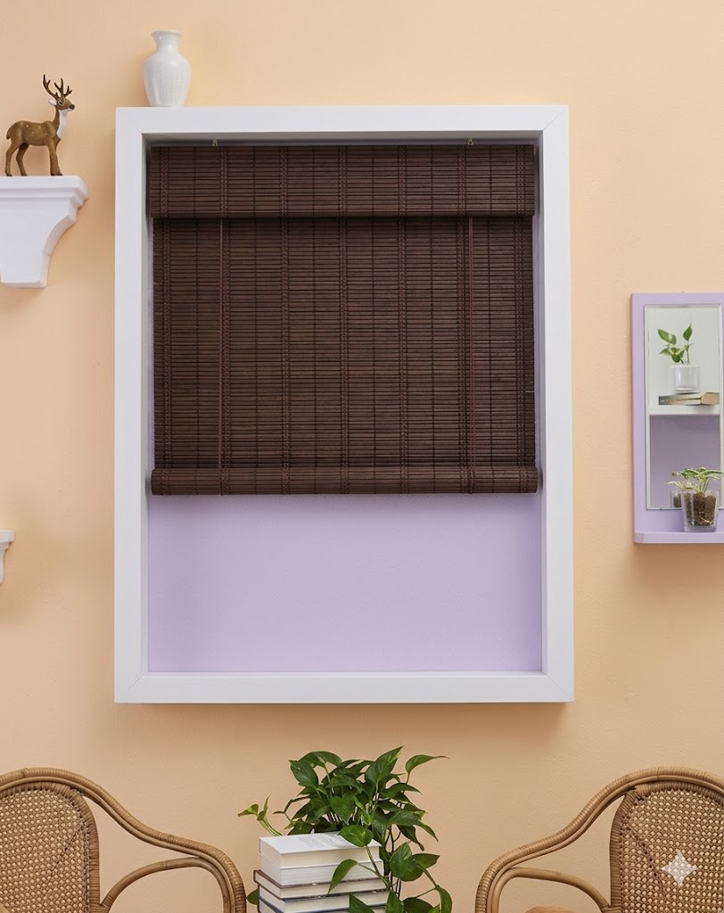 Roller Blind 100x180 cm Bamboo Color (G006)