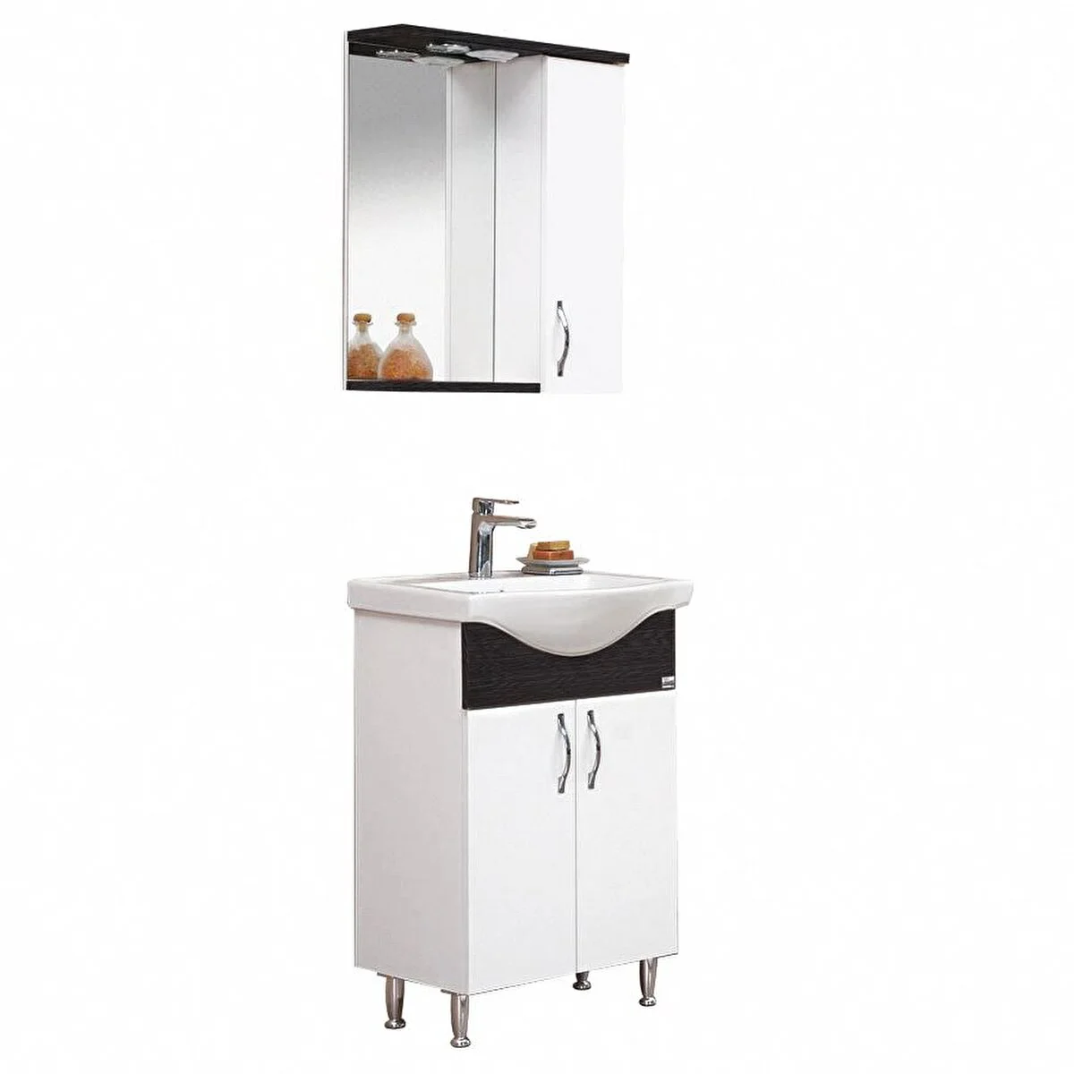 دۆلابی حەمام جۆری پێدرا ٥٥ سم؛ ڕەشی مرواری