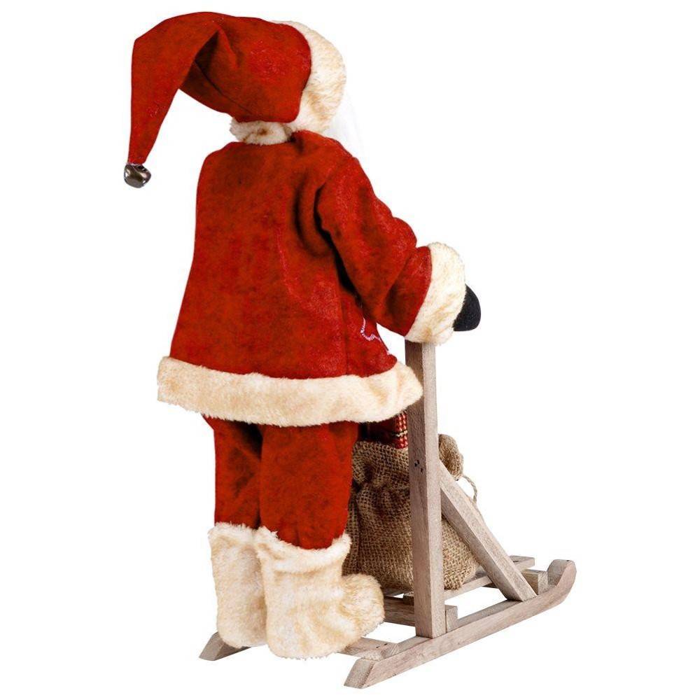 Koopman Santa Standing On Sled Red