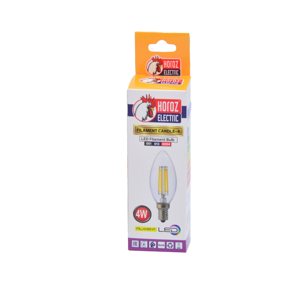LED Filament Bulb 4W 2700K E14 220-240V - 001-013-0004