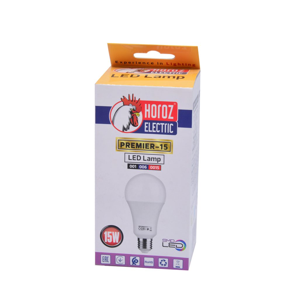 LED Bulb 15W 3000K E27 176-264V - 001-006-0015