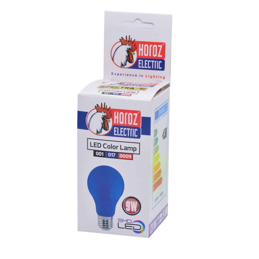 Colored Bulb 9W ; Blue - 001-017-0009
