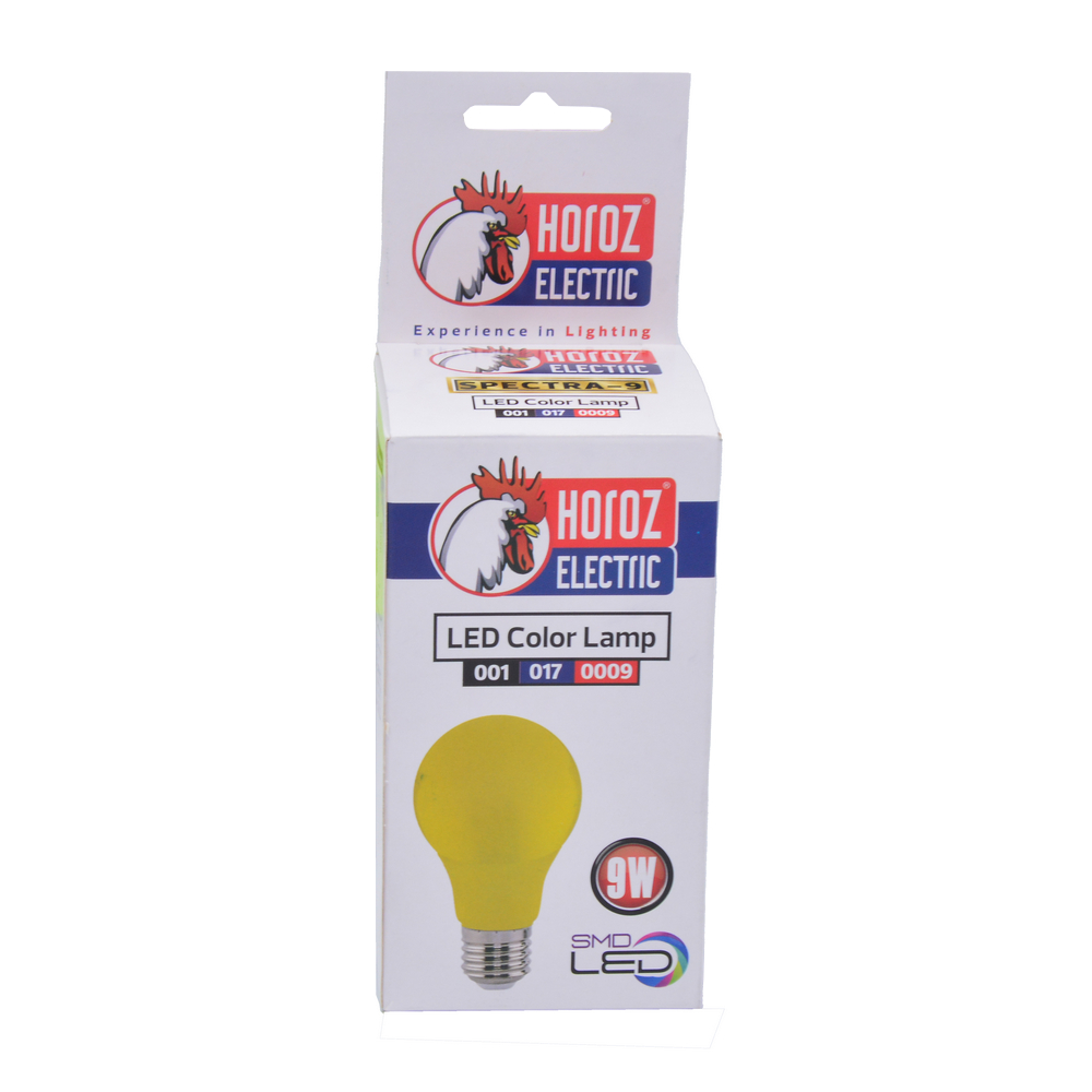 Colored Bulb 9W ; Yellow - 001-017-0009