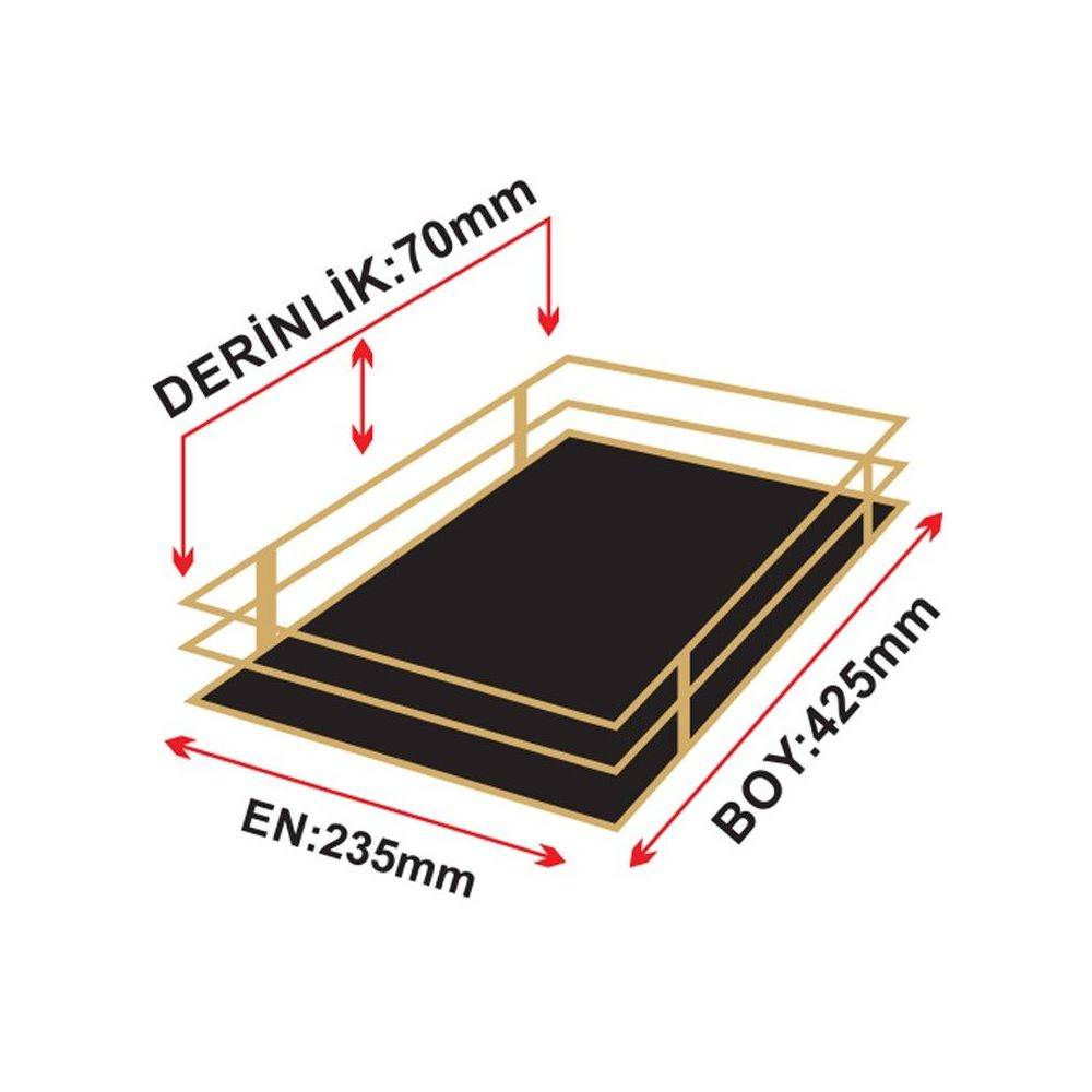 Galaxy Rectangular Gold Pattern 1 Metal Tray