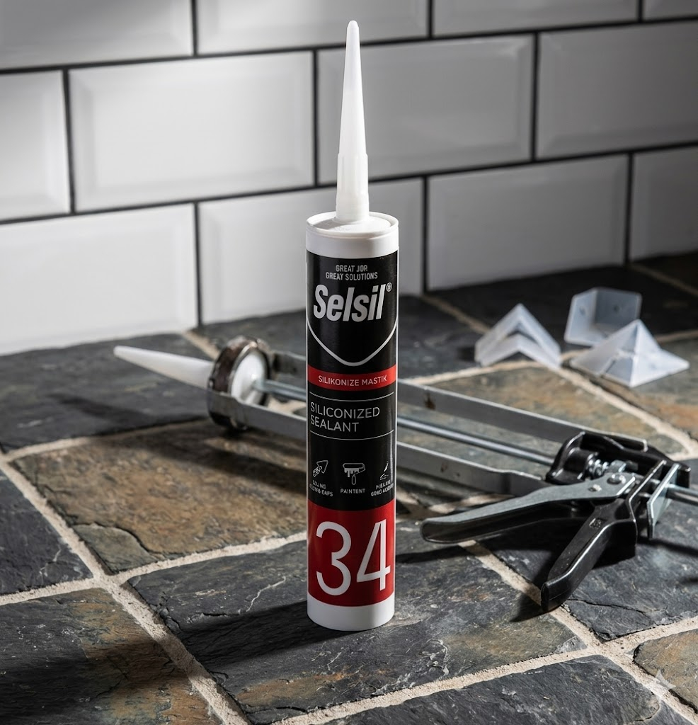 Selsil Siliconized Acrylic Sealant 450gr ; White - 34 image 1