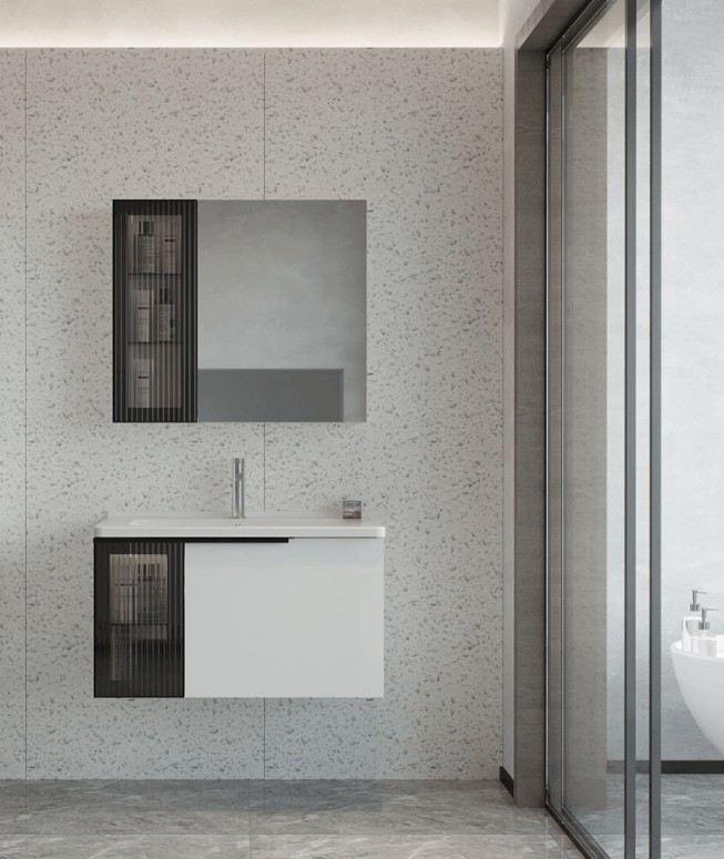 Orka Pure Bathroom Furniture Set 80cm; Matte White