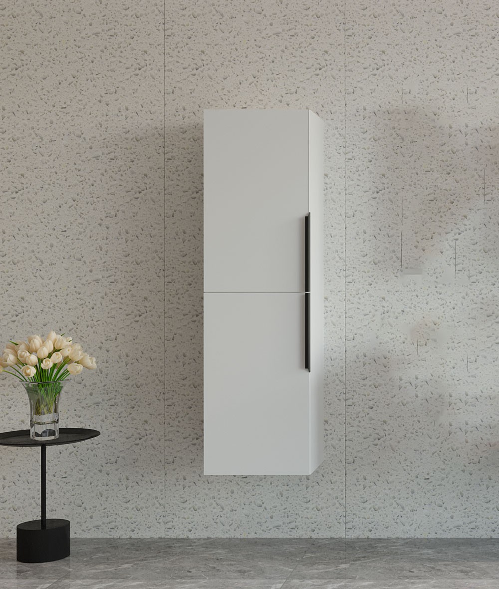 خزانة طولية نوع بيور 40 سم ; أبيض مطفي