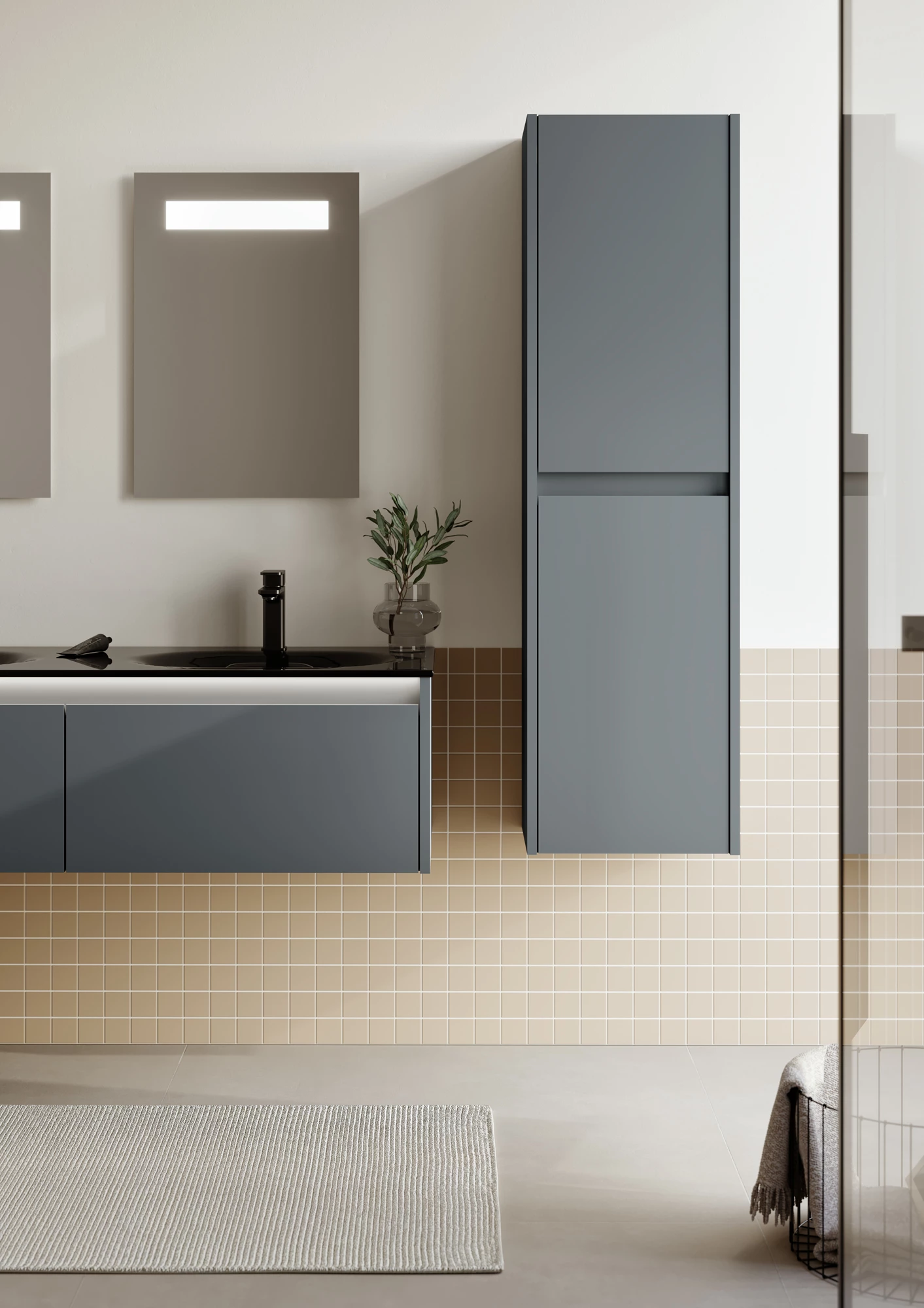 دۆلابی درێژ جۆری لیسبۆن V2 ٤٠ سم؛ ئەنتراسیتی مات