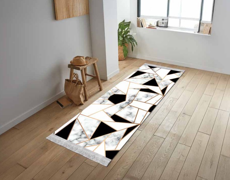 Digitally Printed Velvet Oval Rug 50x80 cm - 00432