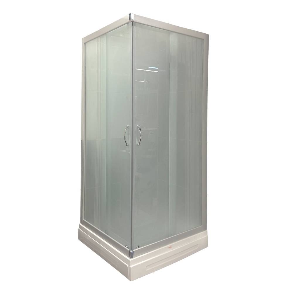 Tek Dus Frosted Shower Cabinet Square - Shower Tray