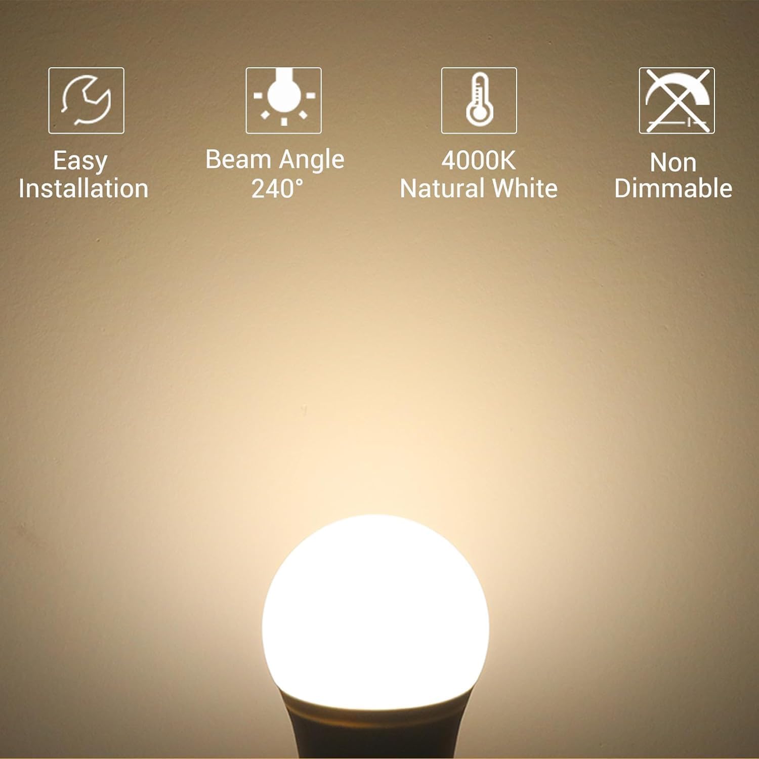A60 Standard LED Bulb 4000K Natural Neutral White - BA13-00921