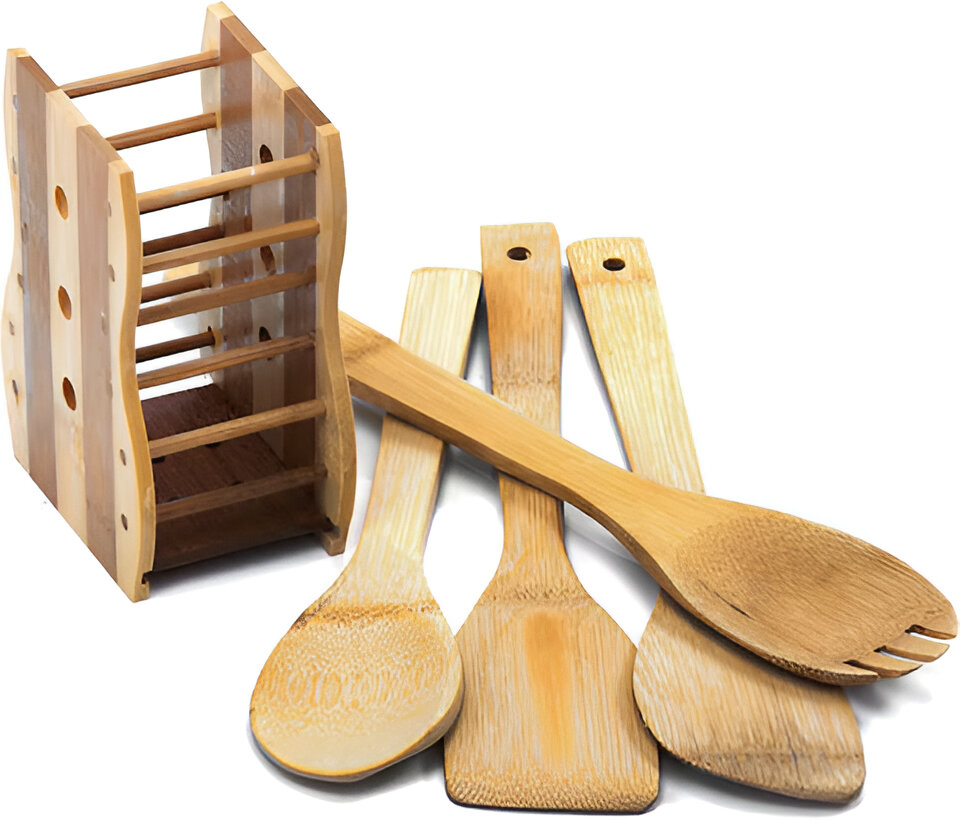 Geepas Bamboo 5-piece Spoon Set - Rf7289