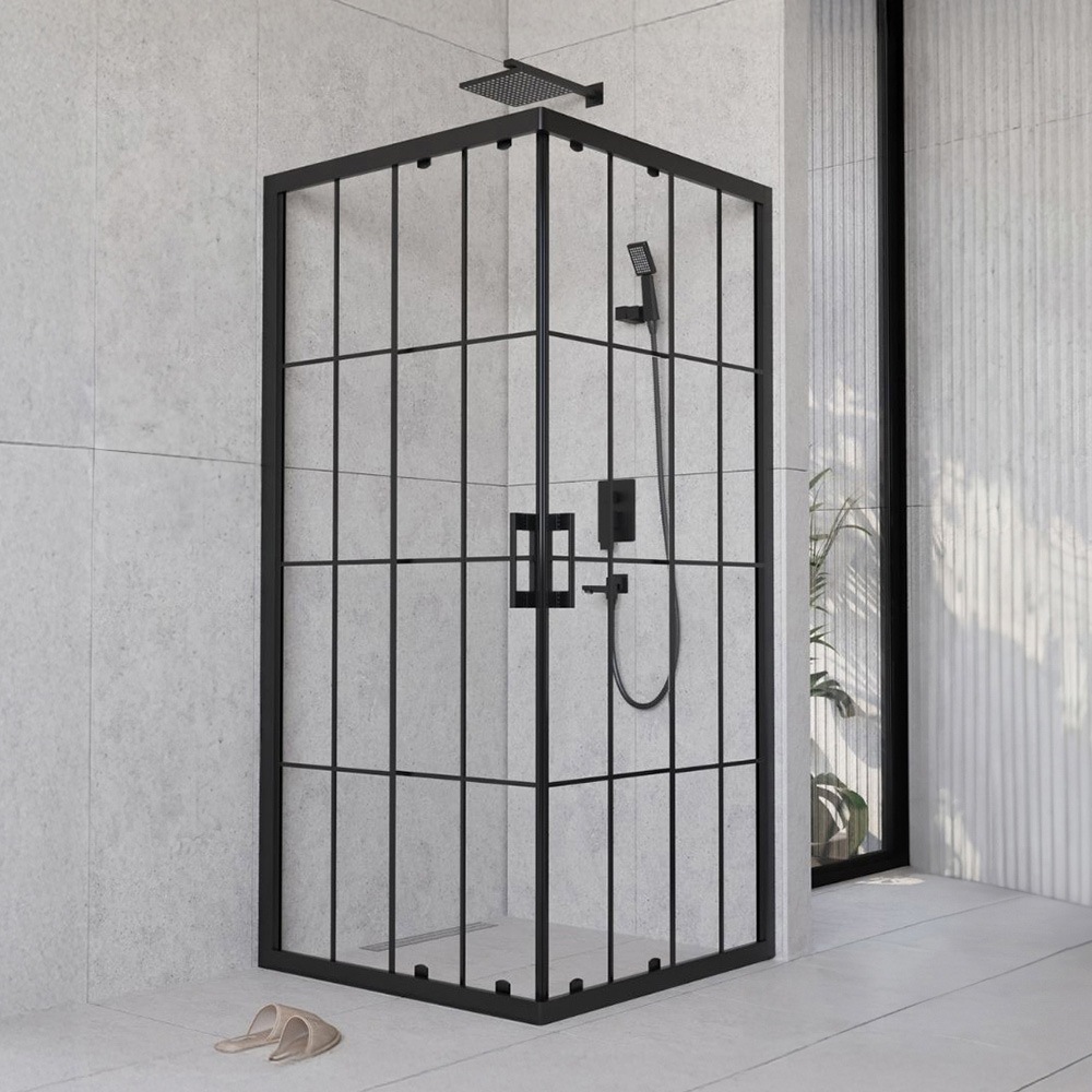 Asucam Bathroom Cabinet 100*100*190 cm - Black 