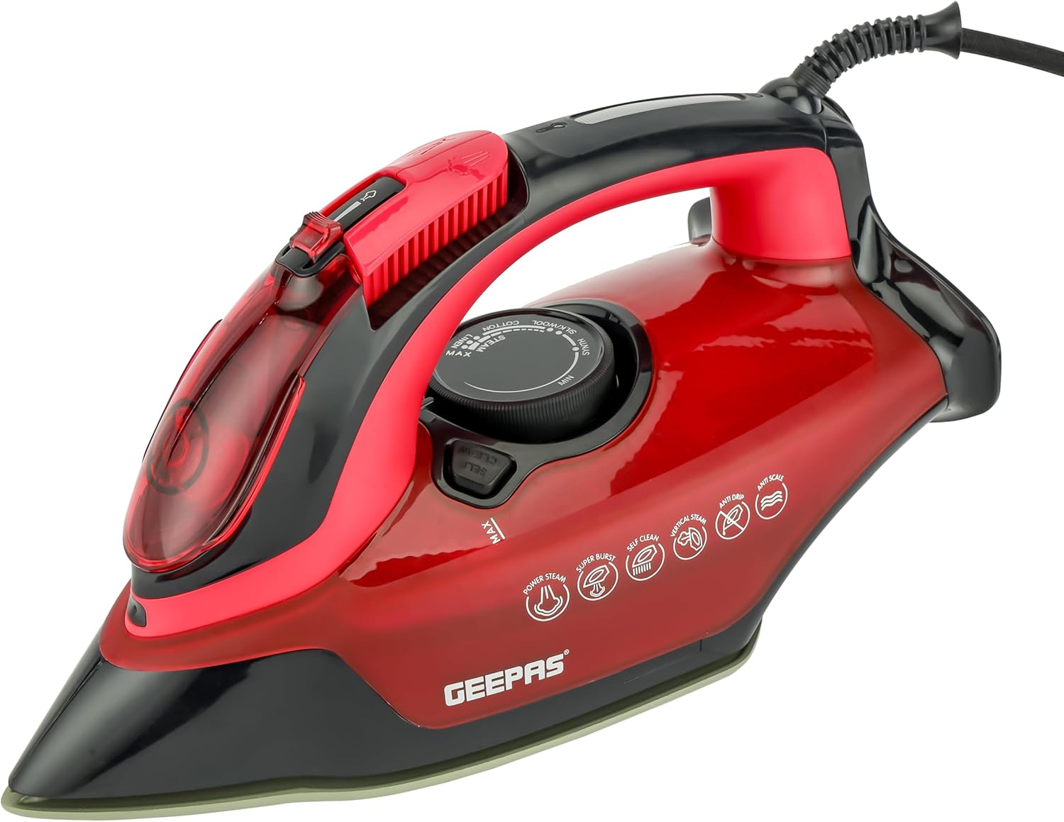 Geepas Iron 3100 w; Red - Gs124026