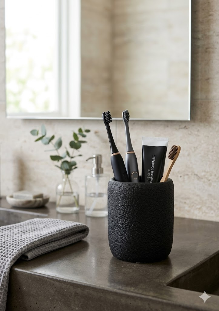 Primanova Toothbrush Holder ; Black - D-21172 image 1