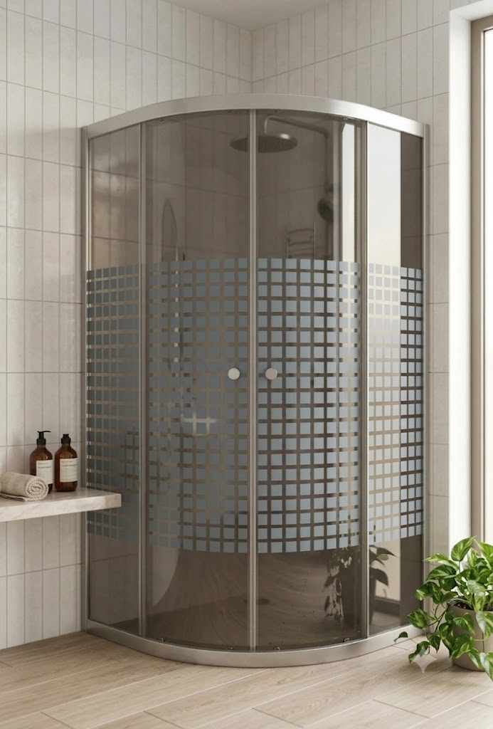90x90x185 cm 4mm Patterned Shower Cabin (SPIGA)