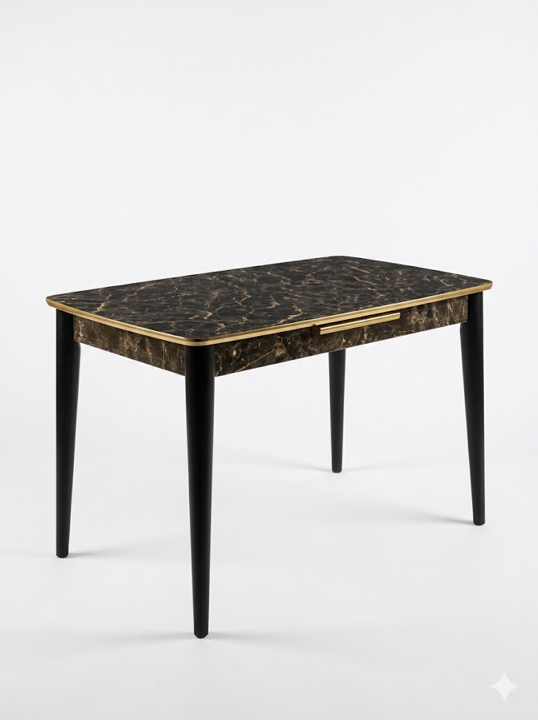 Mobilgen Milano Dining Table 120*70 cm; Black Marble
