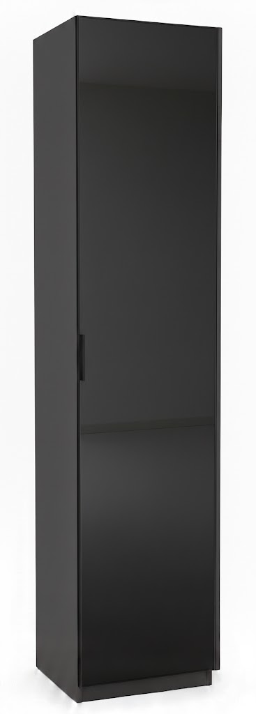 دۆلابی گۆشەی جل و بەرگ 1 دەرگا لەگەڵ هەڵواسەر 210 سم؛ ئەنتراسیت