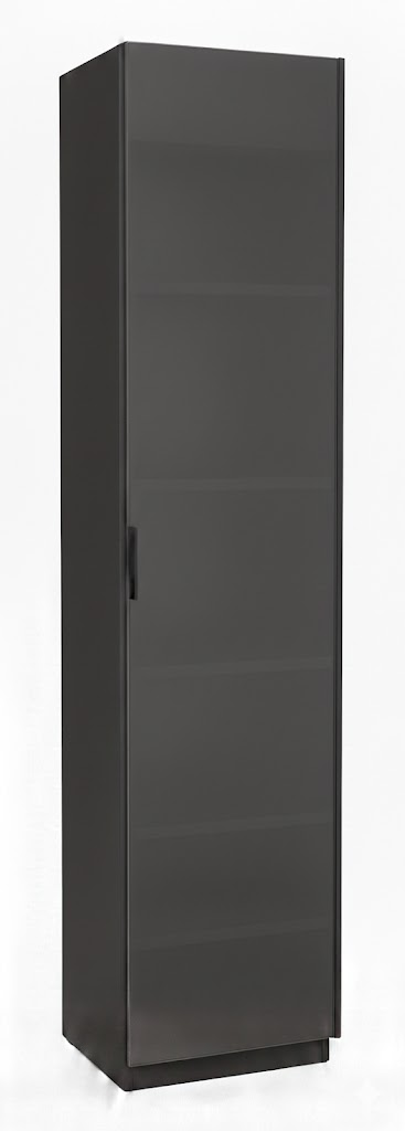 خزانة ملابس فاليز باب واحد مع رفوف 45*52*210 سم؛ أنثراسيت