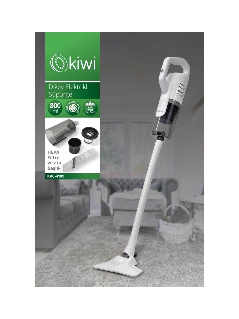 مكنسة كهربائية 2 في 1 يدوية وعمودية - KVC4109