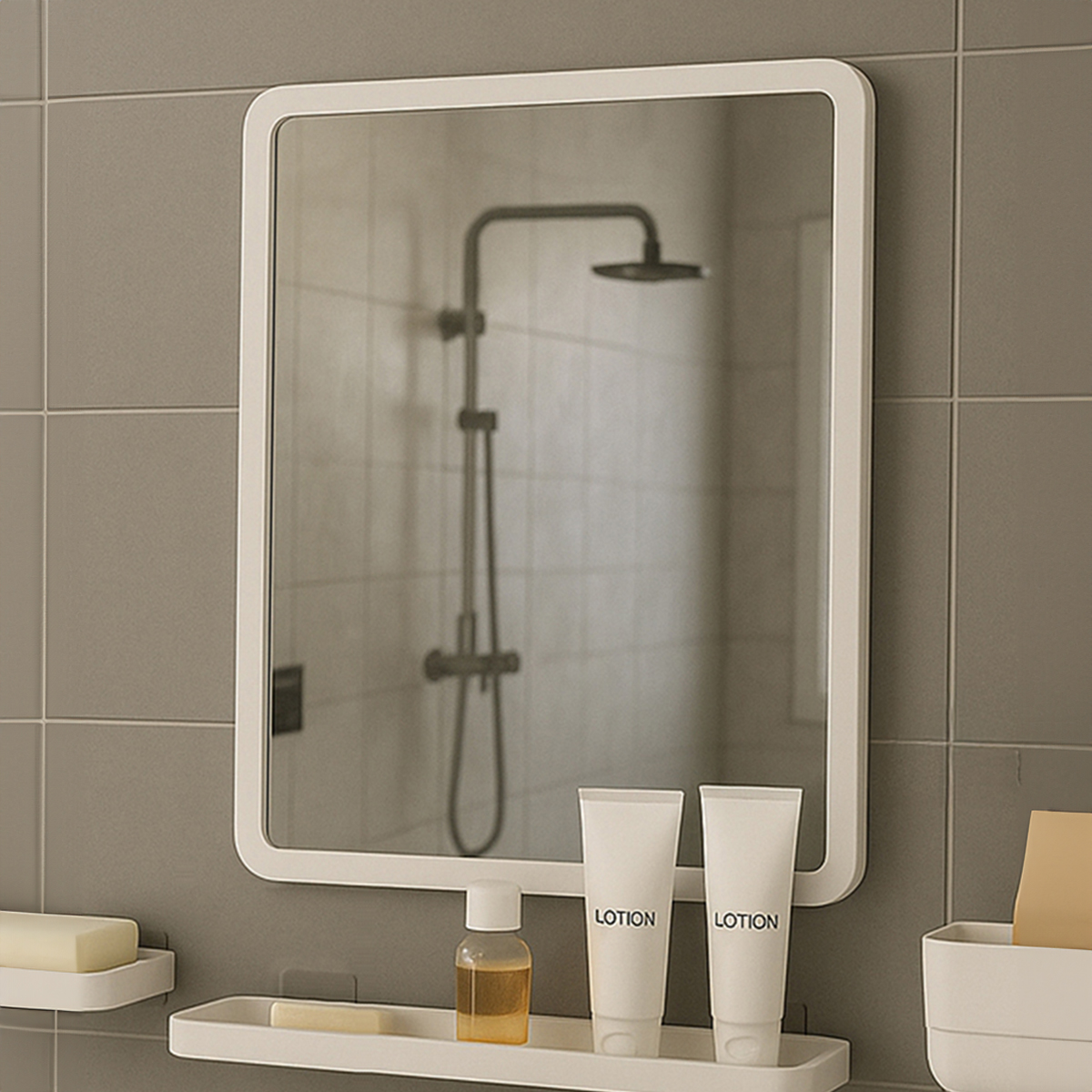 Moliette Mirror 39.5x52 cm ; White - M-12501