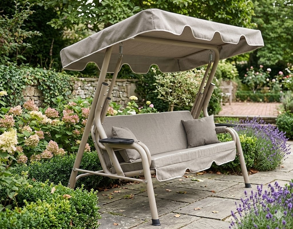 Erinoz Rubus Reclining Swing Ø60 230cm; Sand-Beige