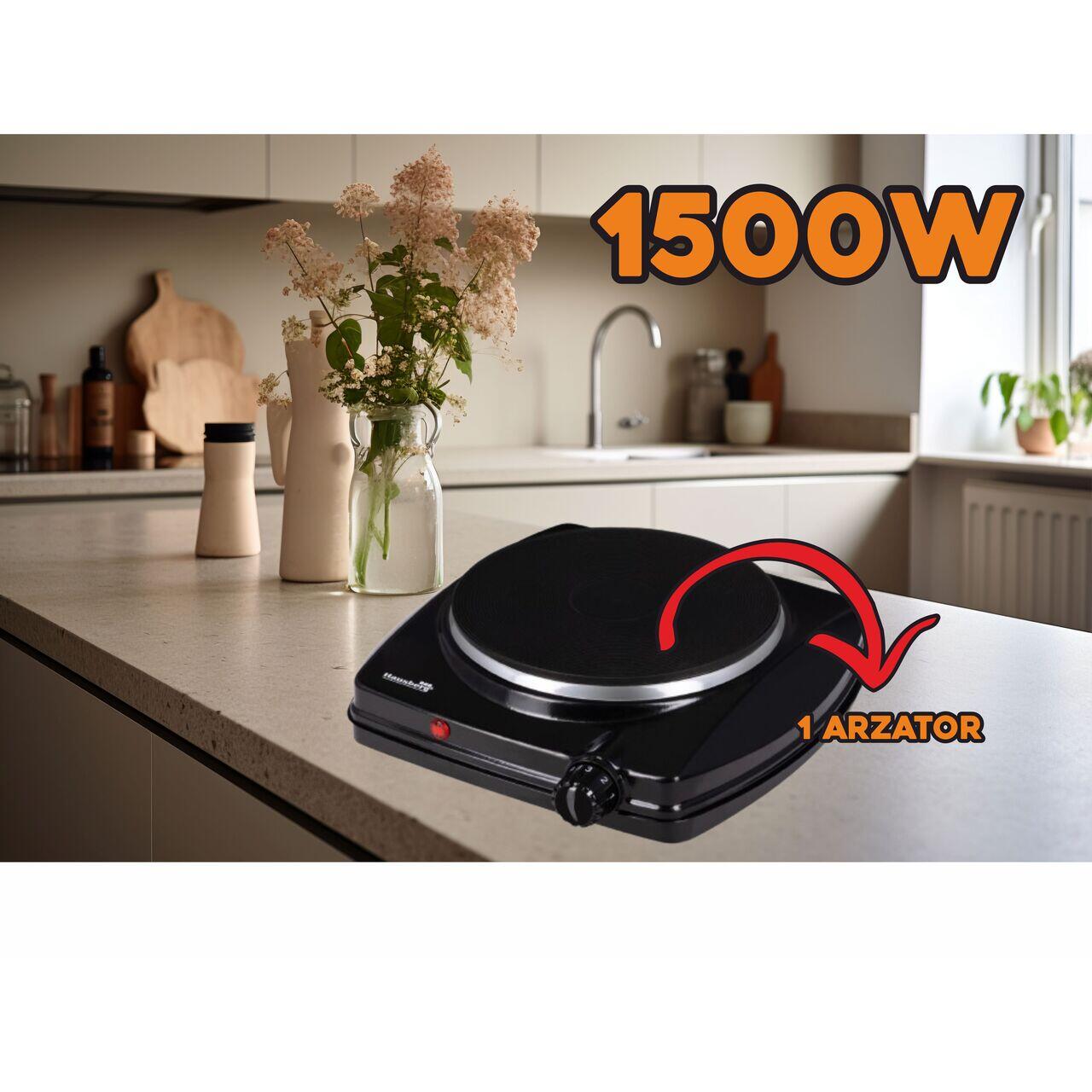 تەباخی سەرکاونتەری کارەبایی تاک; ڕەش - HB-519NG