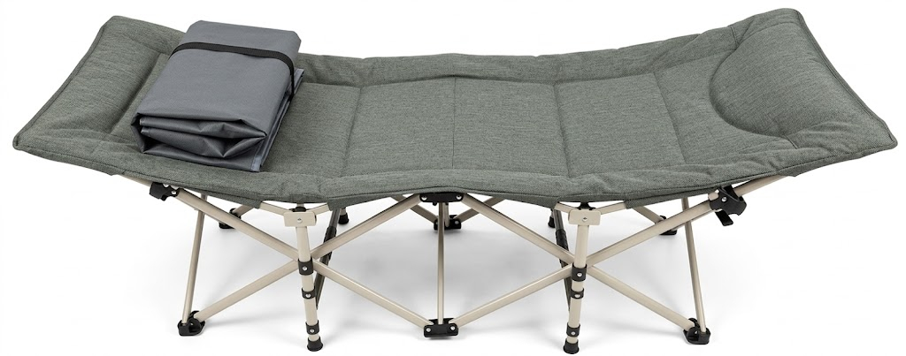 Oster Camping Bed with Legs 40x67x190cm ; Grey - KX-06-2 image 1