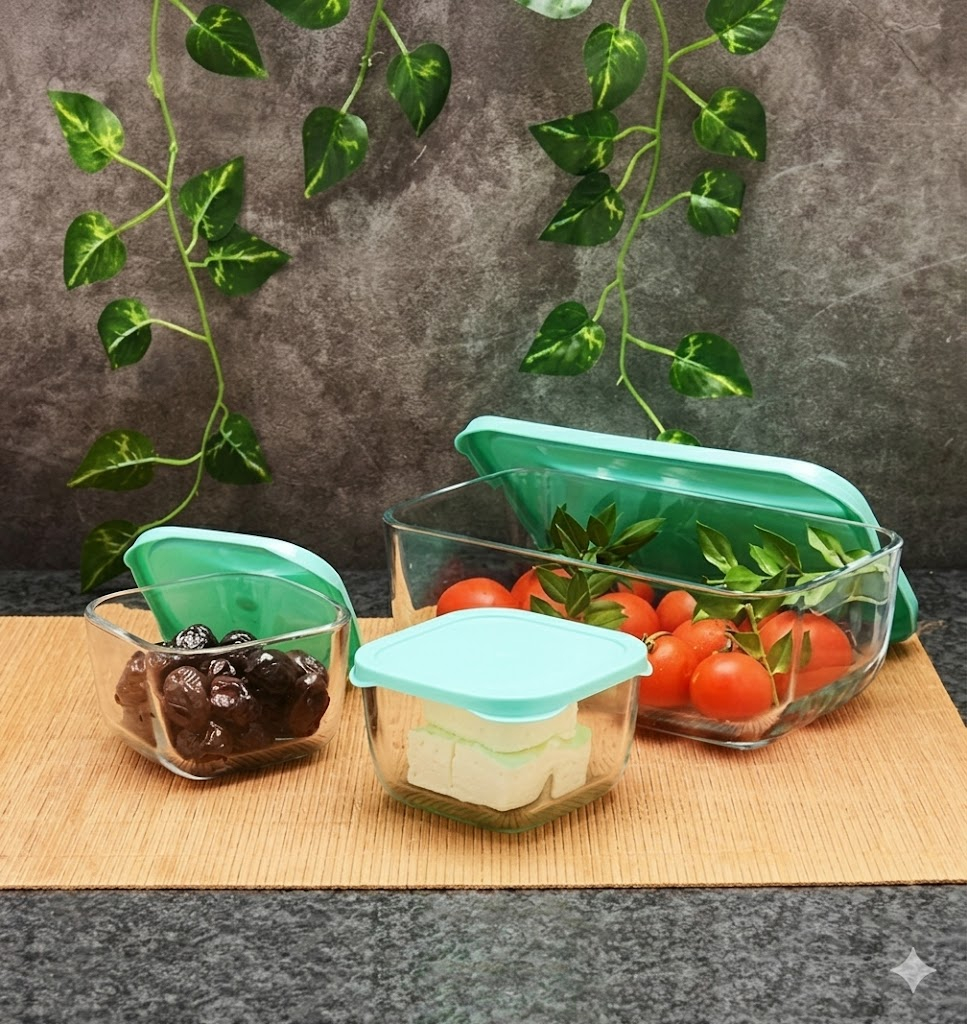 Pasabahce 3-Piece Glass Storage Container Set - 96881 image 1