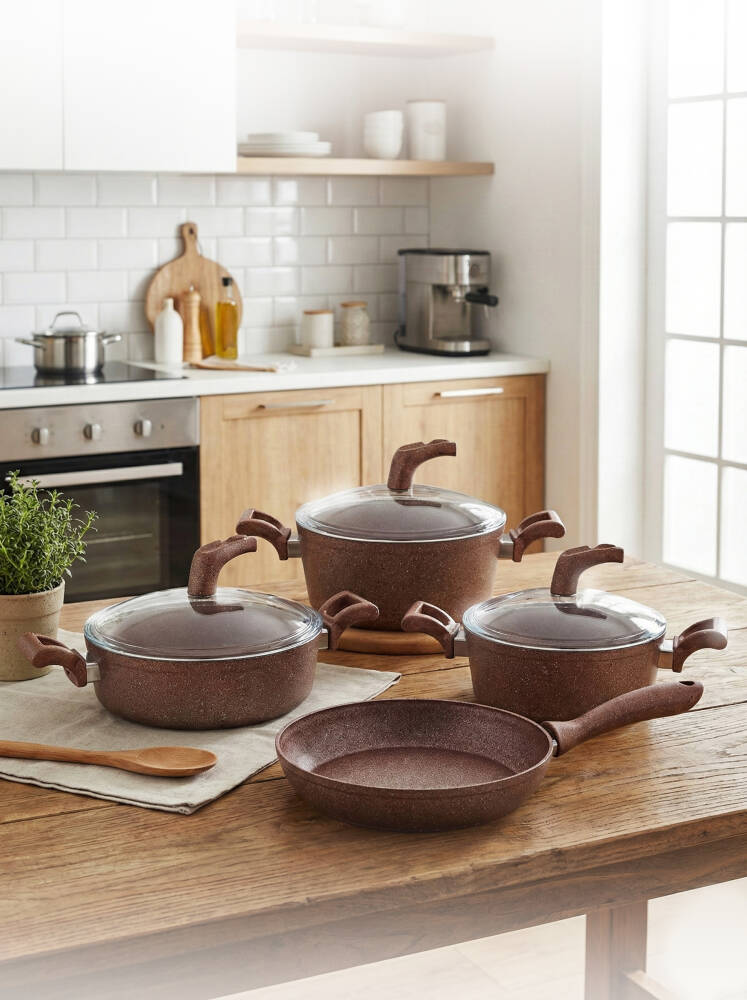 Has Cevher Karina 7-Piece Granite Cookware Set - ESTCKK0007096