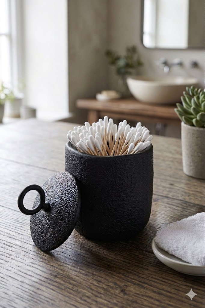 Primanova Cotton Pad Holder ; Black - D-21177 image 1