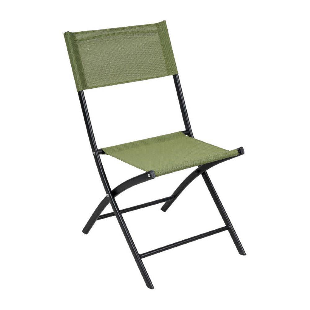 كرسي  قابل للطي منسوج اخضر