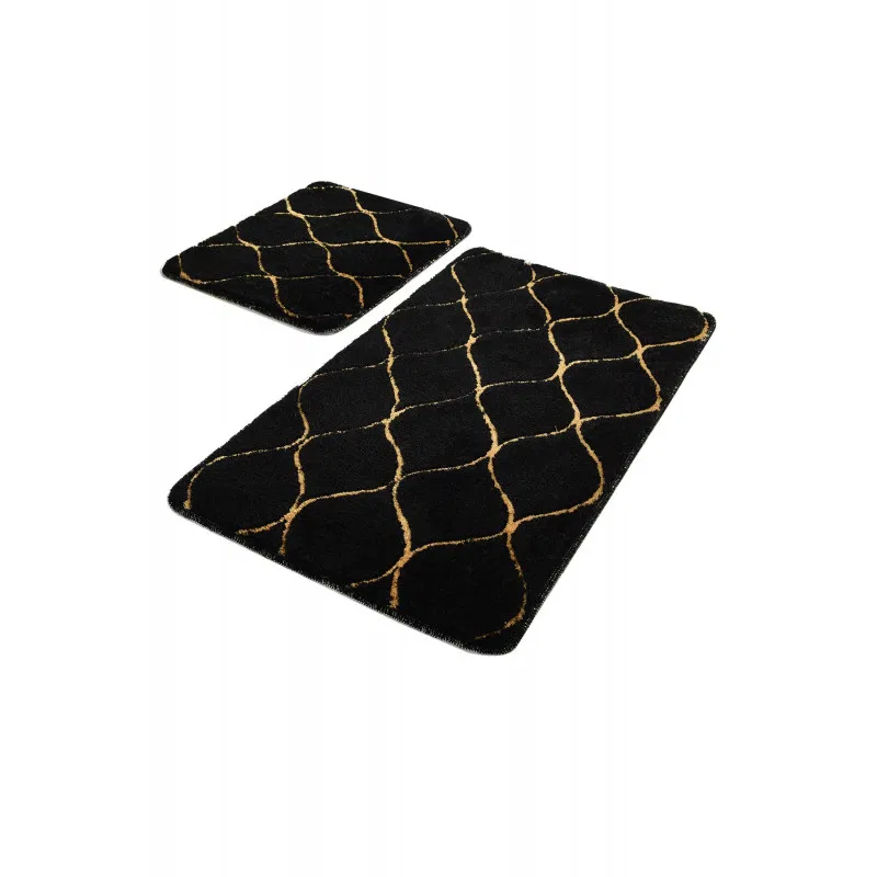 Asir 2-Pieces Acrylic Bathmat Set; Black - 359CHL2256